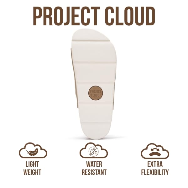 Project Cloud Women's | Genuine Leather  Platform Sandals | Memory Foam Insole | Non-Slip - Pismo