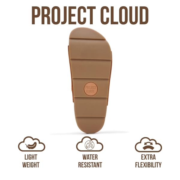 Project Cloud Women's | Genuine Leather  Platform Sandals | Memory Foam Insole | Non-Slip - Pismo