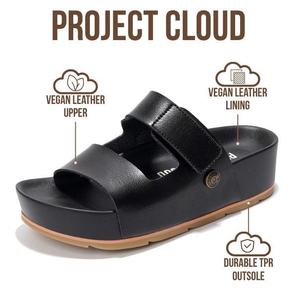 Project Cloud | "Prime" Platform Sandals | Memory Foam Technology | Lightweight | Non-Slip