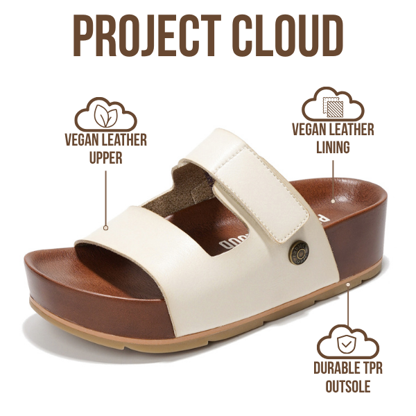 Project Cloud | "Prime" Platform Sandals | Memory Foam Technology | Lightweight | Non-Slip
