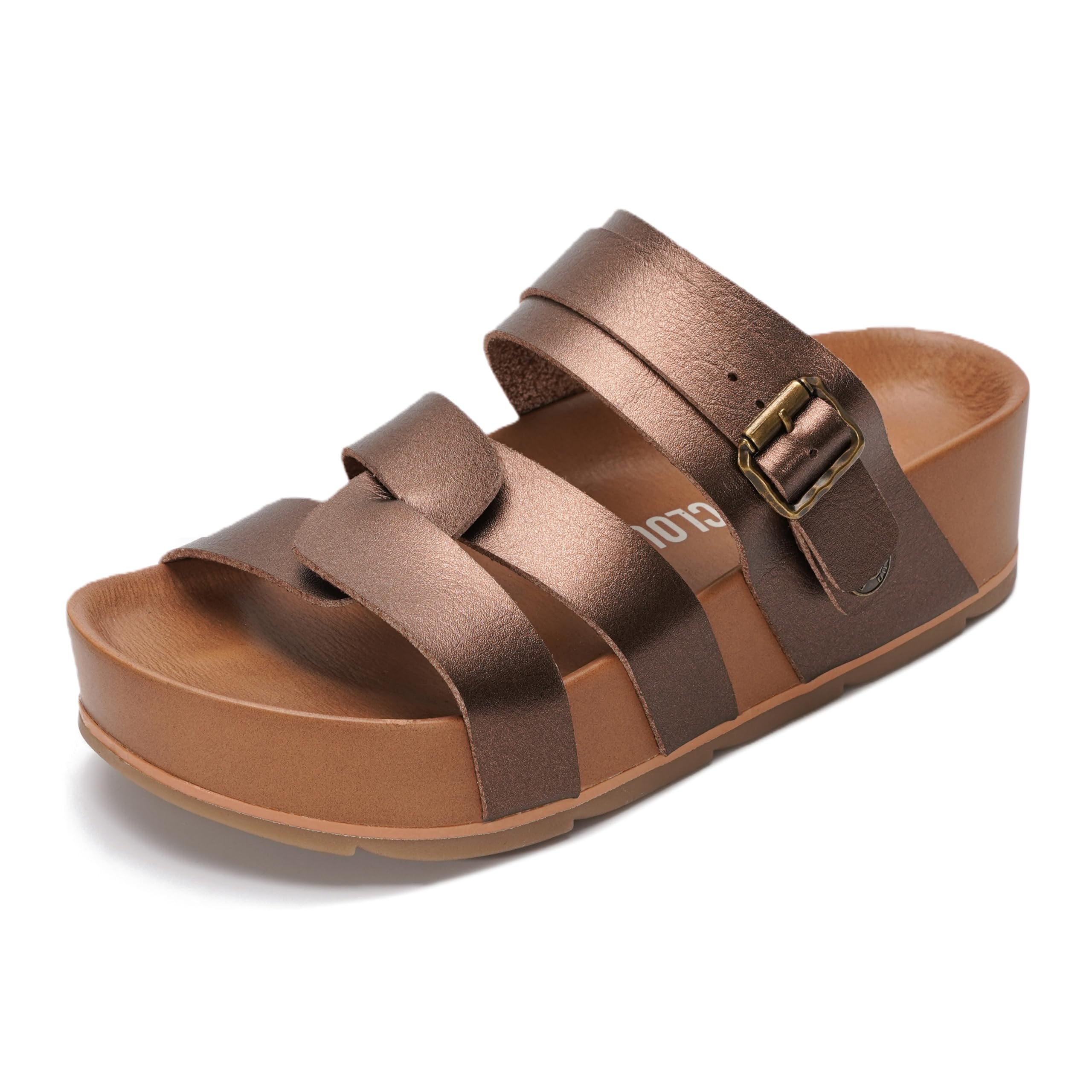 Project Cloud Women's | Vegan Leather Platform Sandals | Memory Foam | Lightweight | Non-Slip - Proud