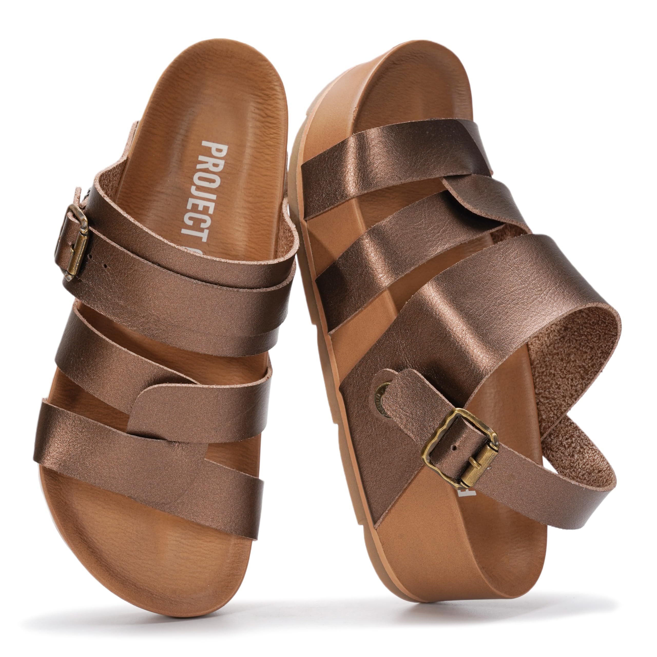 Project Cloud Women's | Vegan Leather Platform Sandals | Memory Foam | Lightweight | Non-Slip - Proud