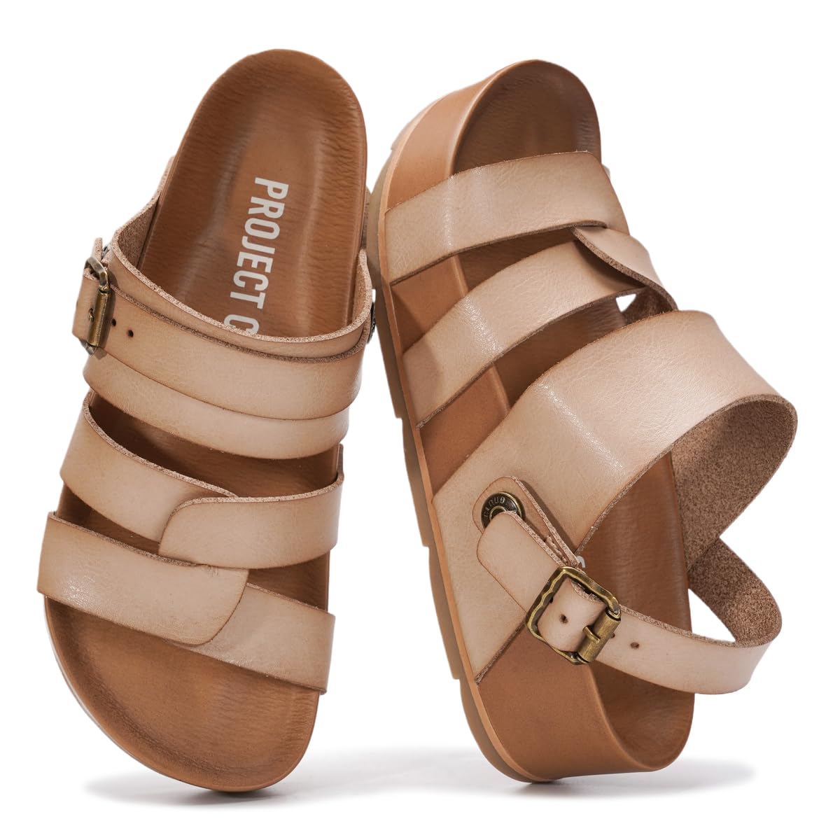 Project Cloud Women's | Eco-Leather Platform Sandals | Lightweight | Non-Slip - Proud - Project Cloud - Sandals -Shop Project Cloud premium footwear Now!
