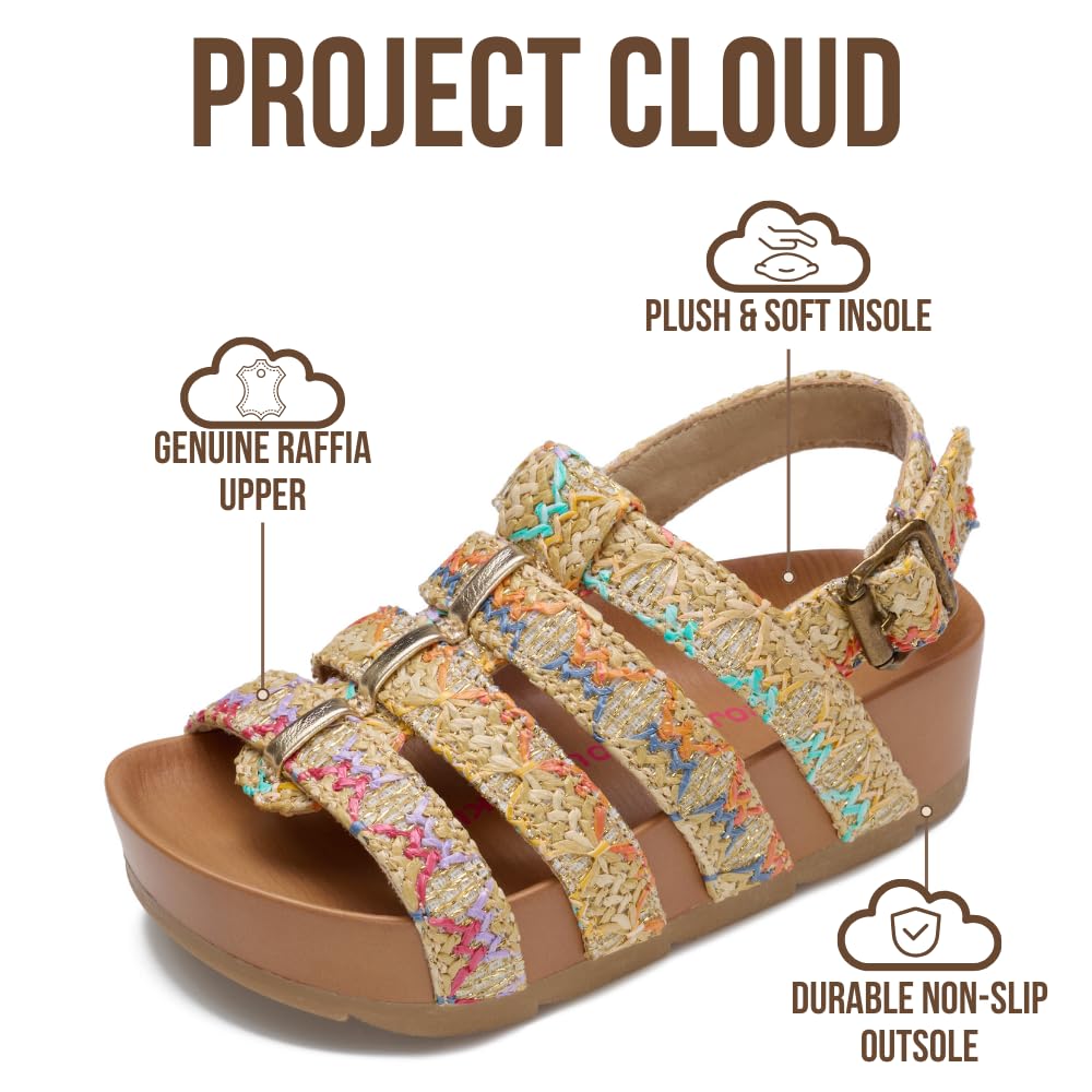 Project Cloud Kids | Strappy Summer Dressy-Casual Wedge | Hook-&-Loop | Lightweight | Non-Slip - Puffer Kids - Project Cloud - Sandals -Shop Project Cloud premium footwear Now!