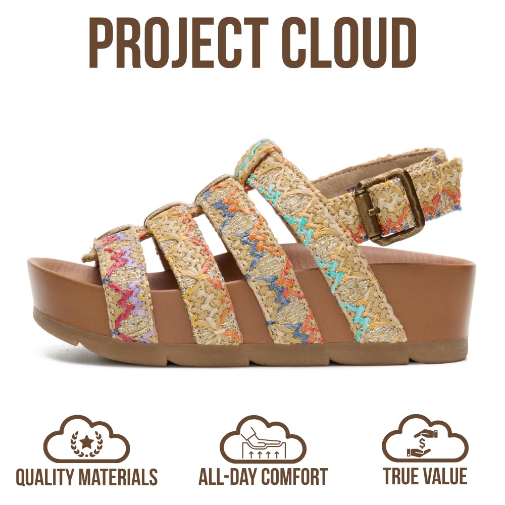 Project Cloud Kids | Strappy Summer Dressy-Casual Wedge | Hook-&-Loop | Lightweight | Non-Slip - Puffer Kids - Project Cloud - Sandals -Shop Project Cloud premium footwear Now!