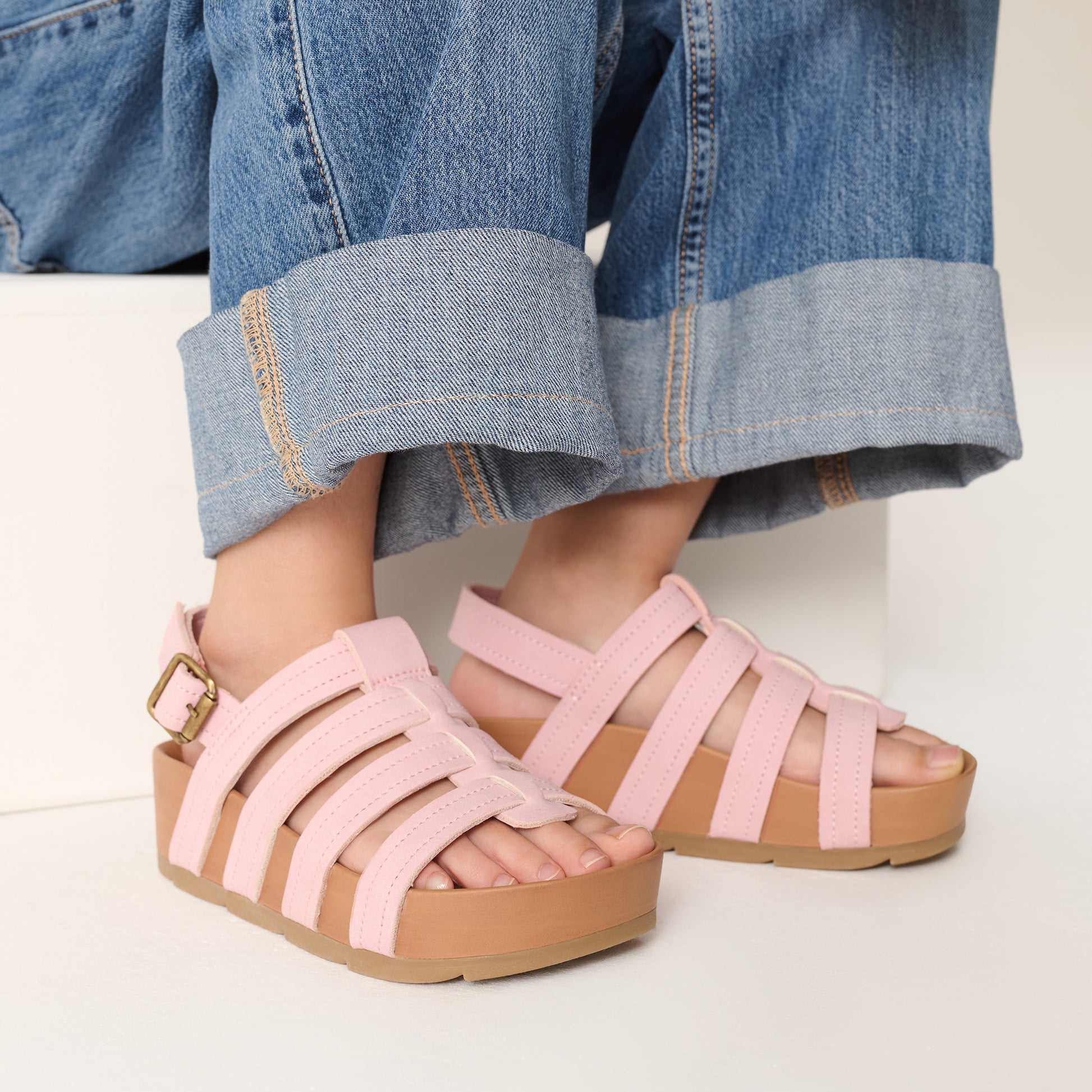 Project Cloud Kids | Strappy Summer Dressy-Casual Wedge | Hook-&-Loop | Lightweight | Non-Slip - Puffer Kids - Project Cloud - Sandals -Shop Project Cloud premium footwear Now!