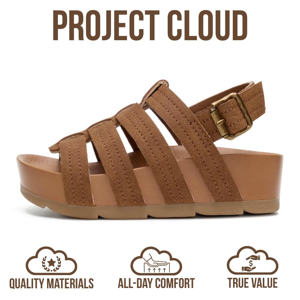 Project Cloud Kids | Strappy Summer Dressy-Casual Wedge | Hook-&-Loop | Lightweight | Non-Slip - Puffer Kids - Project Cloud - Sandals -Shop Project Cloud premium footwear Now!