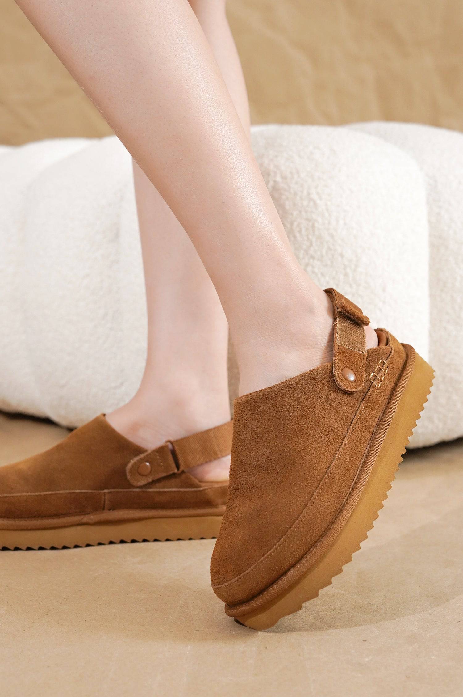 Goldstar Genuine Suede Clogs for Women