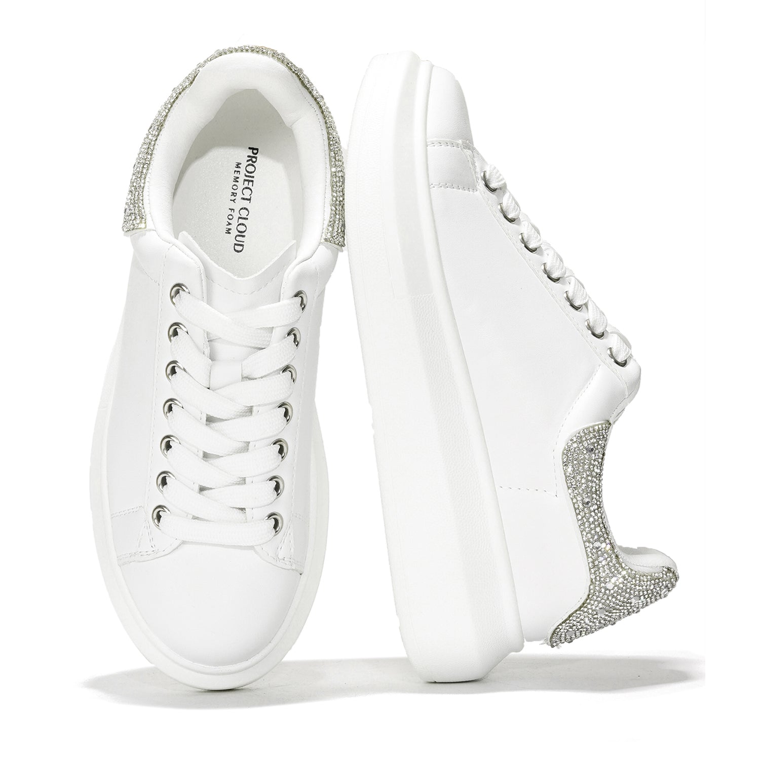 Queen Fashion Sneakers by Project Cloud - Lace-Up, Platform, Durable.