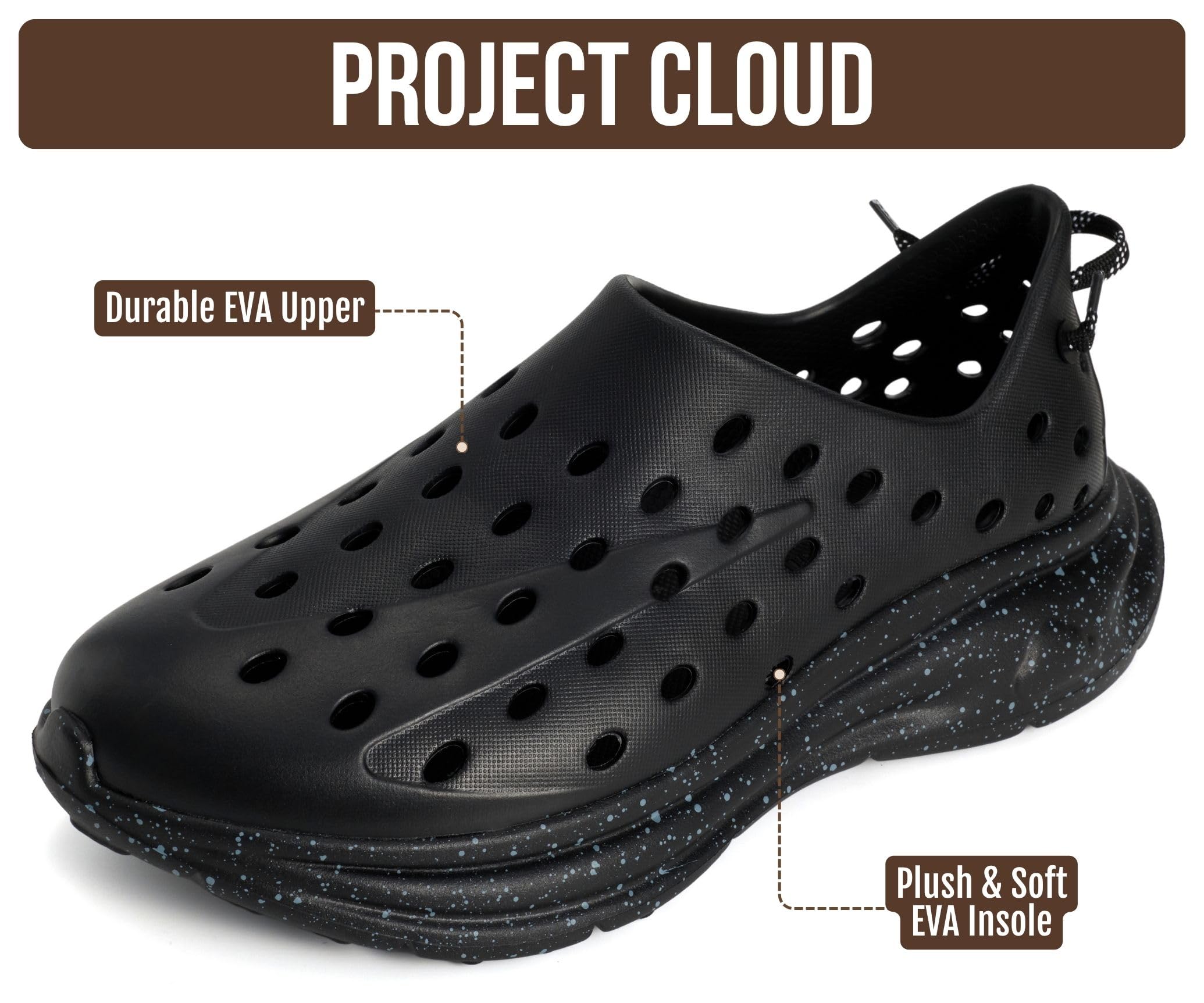 Project Cloud Women's & Men's Recovery Shoes | Plush and Soft Insole | Waterproof | Lightweight | Non-Slip - Recharge