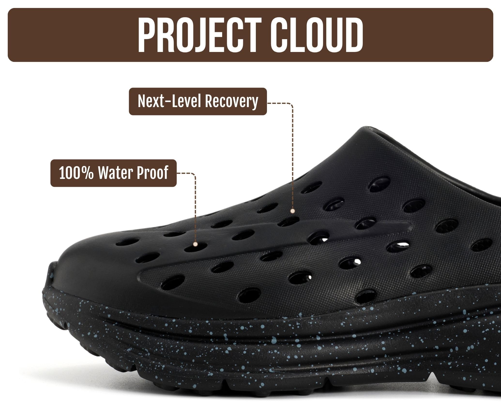 Project Cloud Women's & Men's Recovery Shoes | Plush and Soft Insole | Waterproof | Lightweight | Non-Slip - Recharge