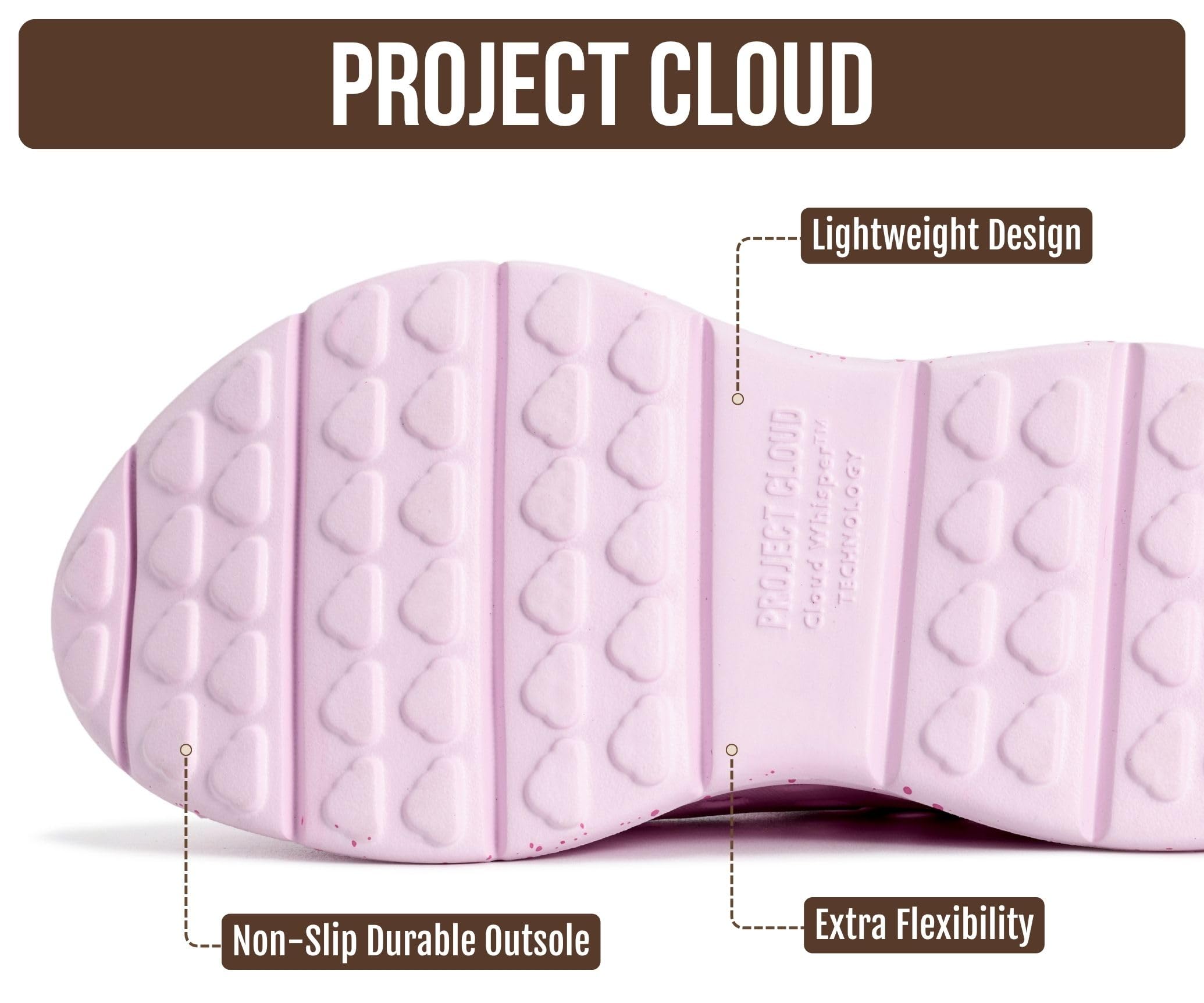 Project Cloud Women's & Men's Recovery Shoes | Plush and Soft Insole | Waterproof | Lightweight | Non-Slip - Recharge
