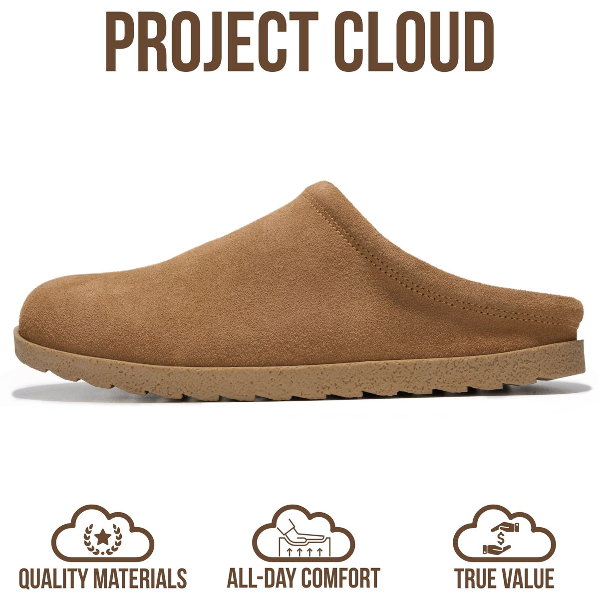 Project Cloud Women's | Genuine Leather Clogs | Soft & Plush Insole | Lightweight | Non-Slip - Reese