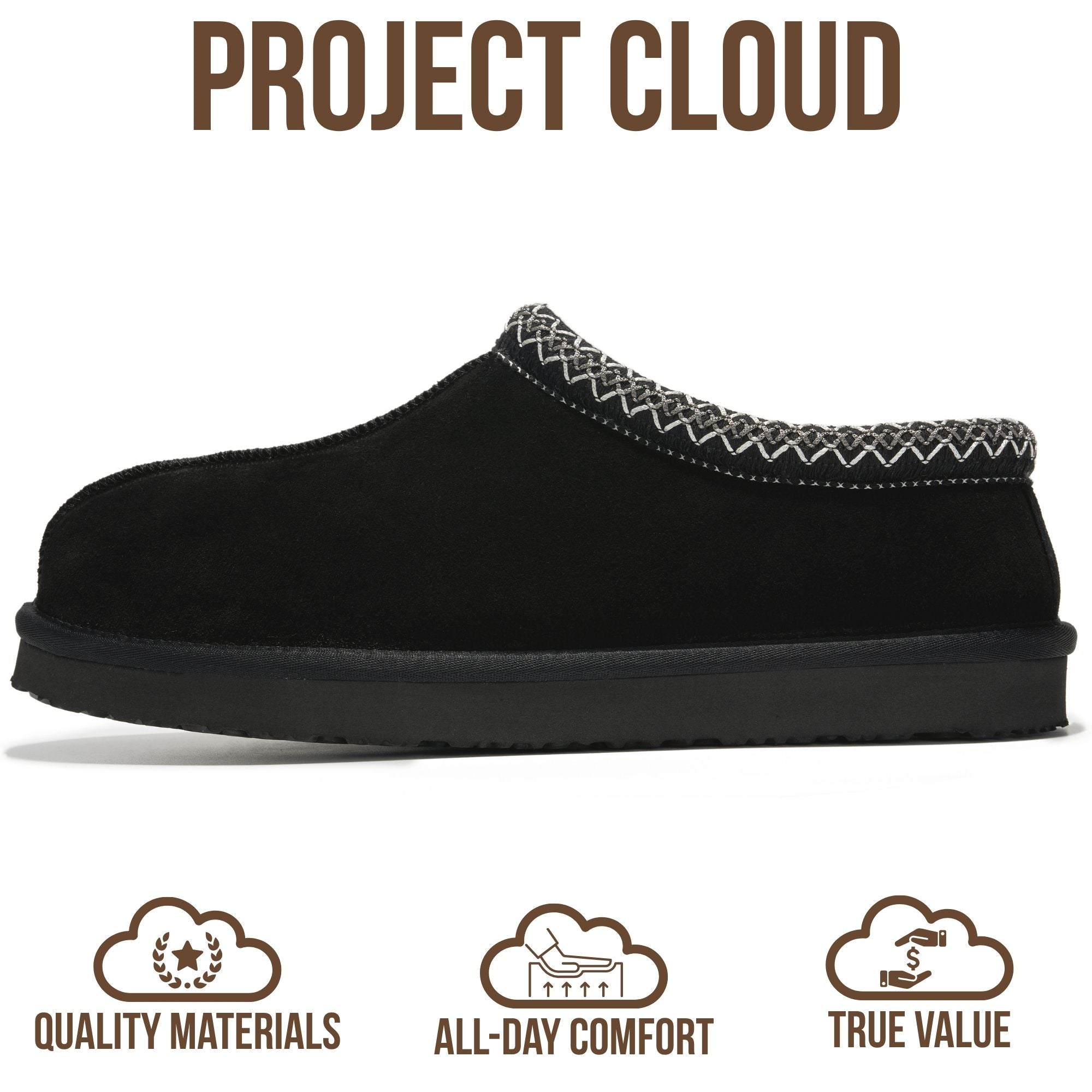 Project Cloud Hombre | Zapatillas de Piel de Oveja Australiana | Espuma Viscoelástica | Ligeras | Antideslizantes - Relajación