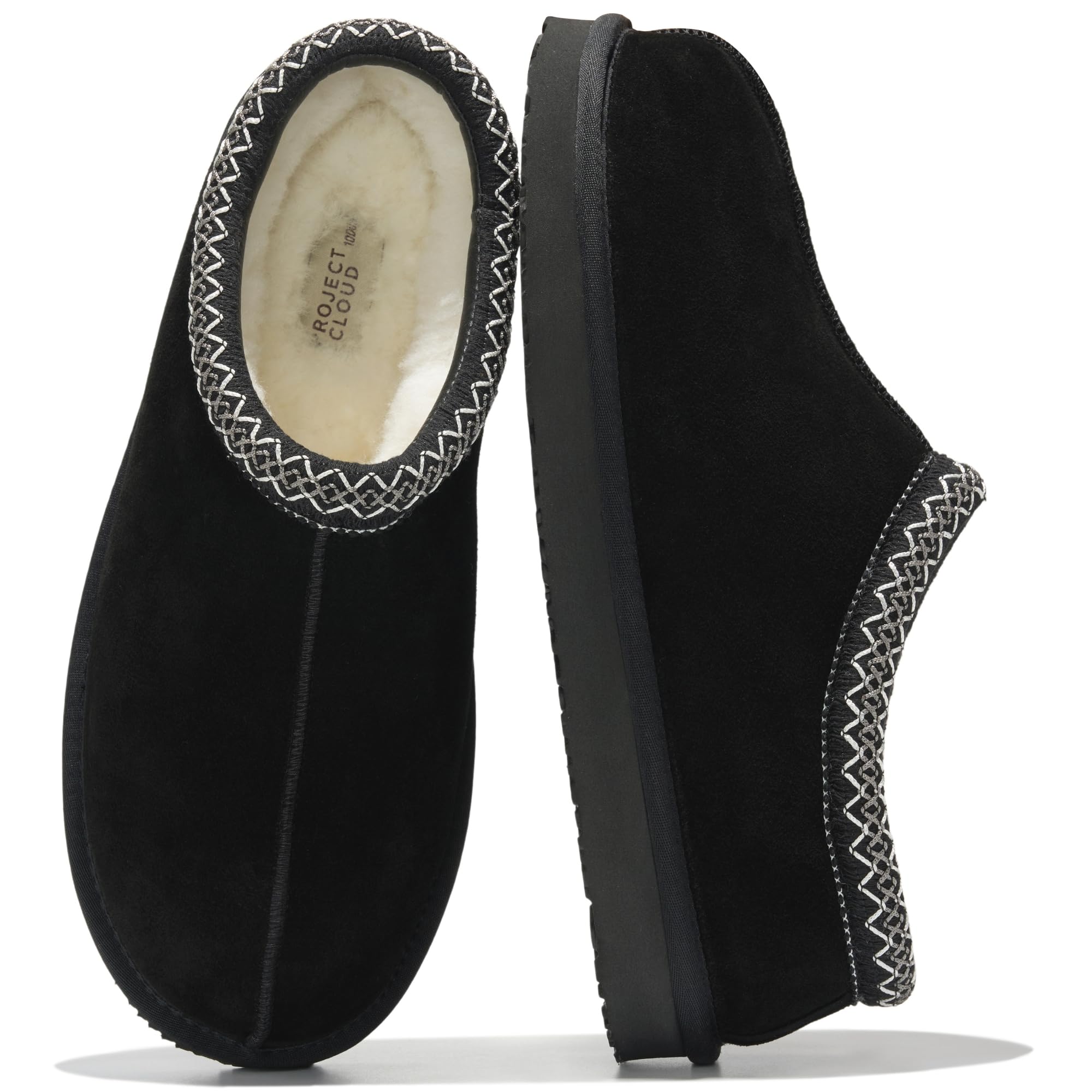 Project Cloud Hombre | Zapatillas de Piel de Oveja Australiana | Espuma Viscoelástica | Ligeras | Antideslizantes - Relajación