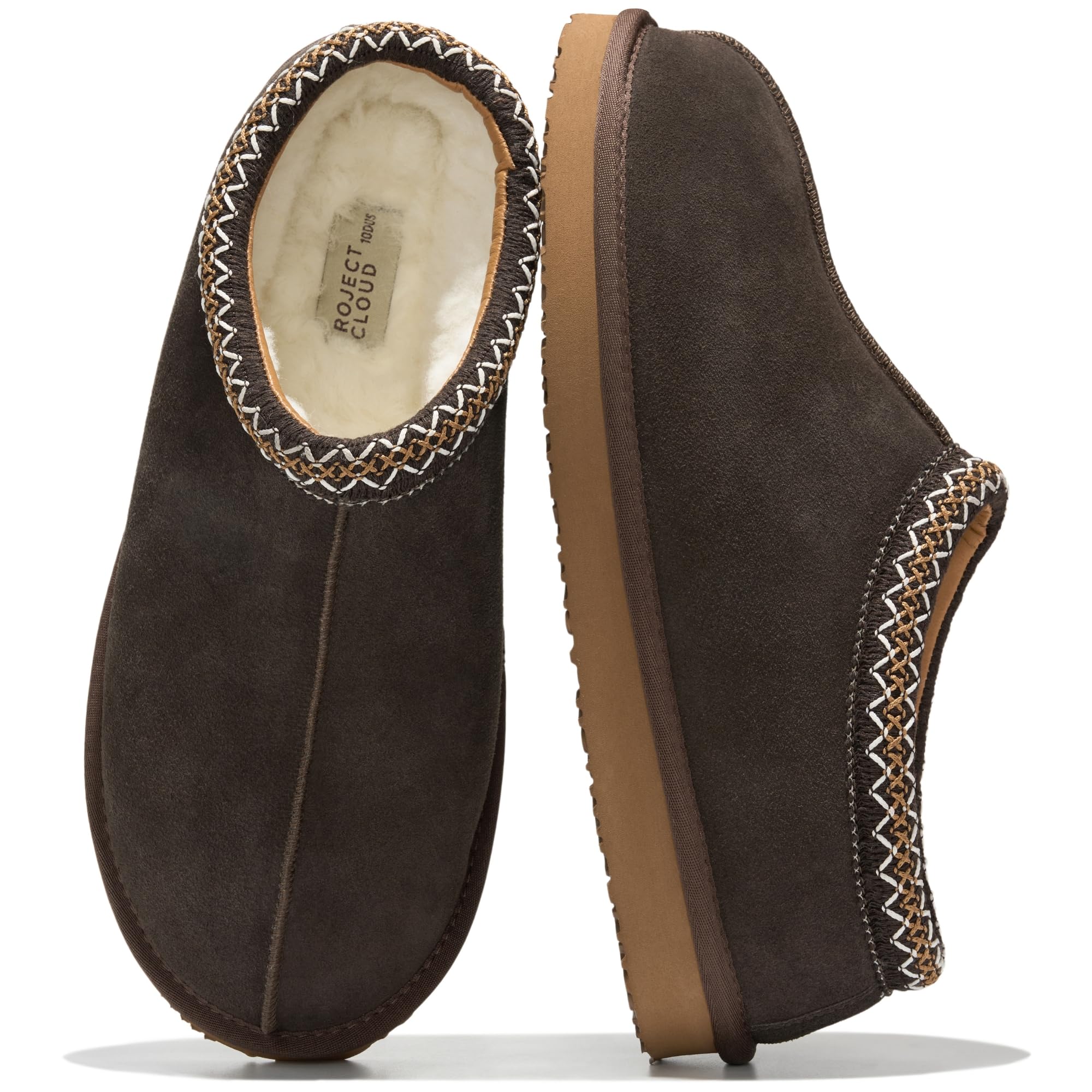 Project Cloud Hombre | Zapatillas de Piel de Oveja Australiana | Espuma Viscoelástica | Ligeras | Antideslizantes - Relajación