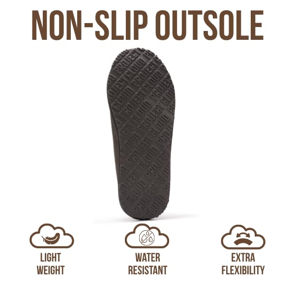 Project Cloud Men's | Australian Sheepskin Slippers | Memory Foam | Lightweight | Non-Slip - Relaxation