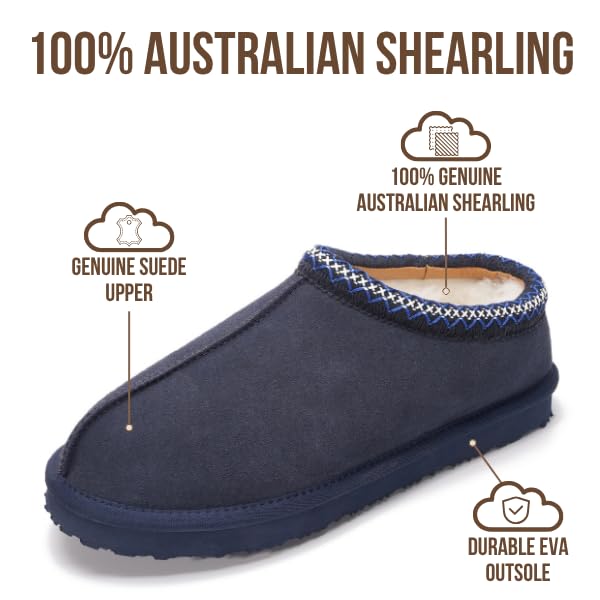 Project Cloud Men's | Australian Sheepskin Slippers | Memory Foam | Lightweight | Non-Slip - Relaxation
