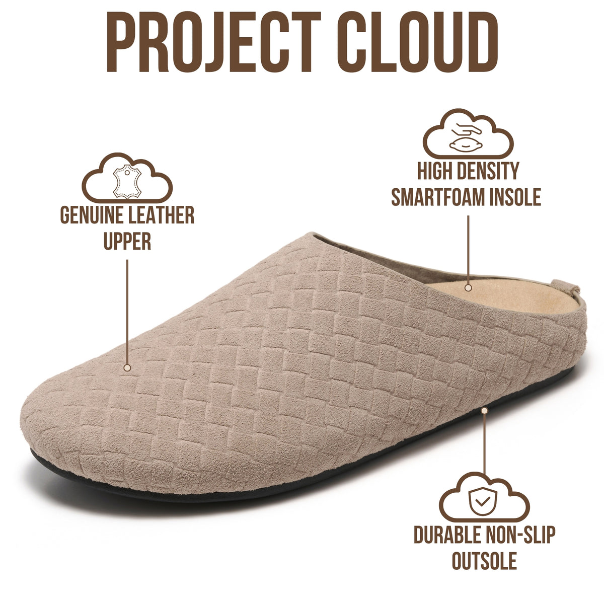 Project Cloud Women's | 100% Genuine Leather Clogs | Soft Insole | Lightweight | Non-Slip - Relia - Project Cloud - Clogs -Shop Project Cloud premium footwear Now!