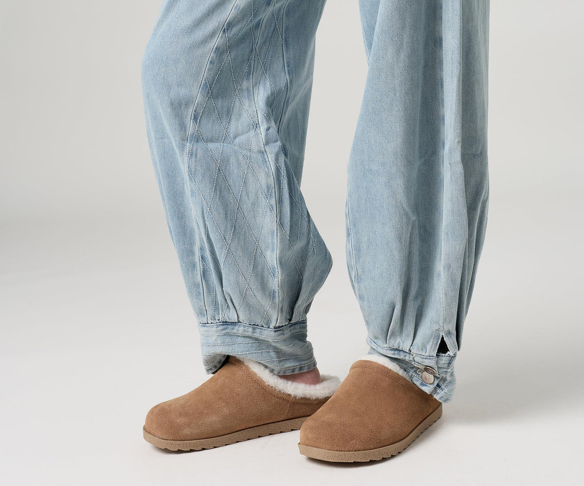 Project Cloud Women's | Genuine Leather Clogs | Soft & Plush Insole | Lightweight | Non-Slip - Reese Fur - Project Cloud - Clogs -Shop Project Cloud premium footwear Now!