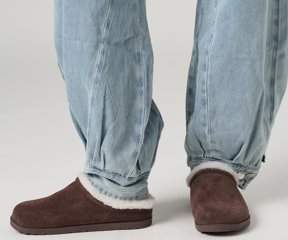 Project Cloud Women's | Genuine Leather Clogs | Soft & Plush Insole | Lightweight | Non-Slip - Reese Fur - Project Cloud - Clogs -Shop Project Cloud premium footwear Now!