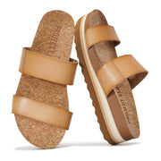 Project Cloud Riptide eco-leather wedge sandals, featuring cork footbed and platform sole.
