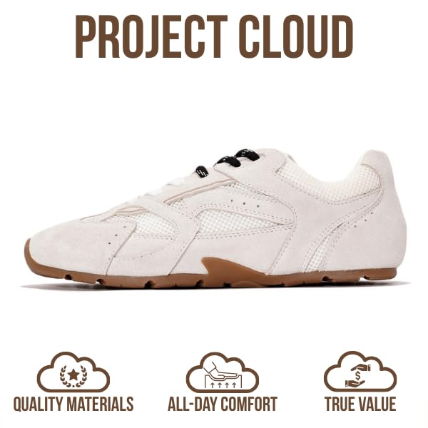 Project Cloud | "Roma" Leather Women Sneakers | Memory Foam Insole | Lightweight | Non-Slip