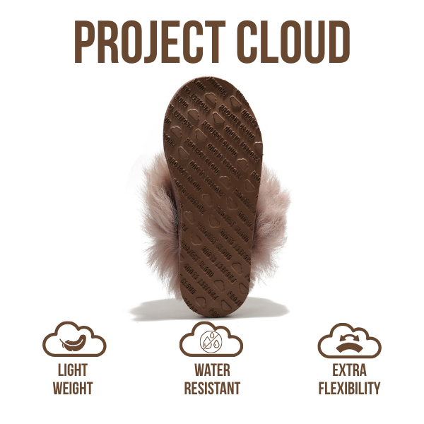 Project Cloud Women's | 100% Australian Sheepskin Slippers | Memory Foam | Lightweight | Non-Slip - Ryann