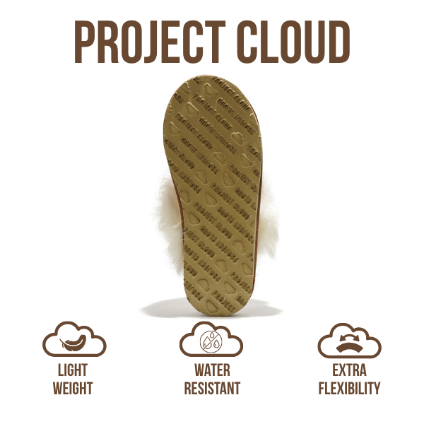 Project Cloud Women's | 100% Australian Sheepskin Slippers | Memory Foam | Lightweight | Non-Slip - Ryann