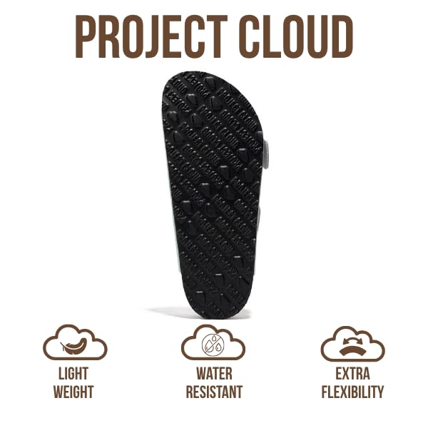 Project Cloud Women's | 100% Genuine Leather Women Flat Sandals | ProjectPlush | Lightweight | Non-Slip - Santorini