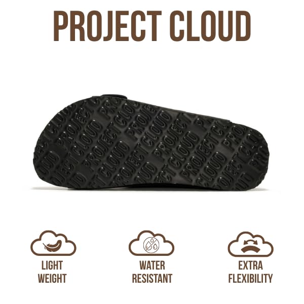 Project Cloud Women's | 100% Genuine Leather Women Flat Sandals | ProjectPlush | Lightweight | Non-Slip - Santorini - Project Cloud - Sandals -Shop Project Cloud premium footwear Now!