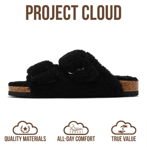 Project Cloud | "Santorini" Women Flat Sandals | 100% Genuine Leather | ProjectPlush | Lightweight | Non-Slip