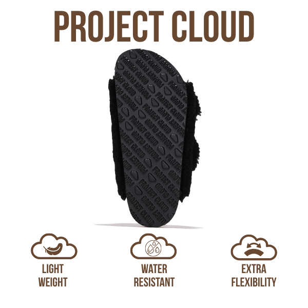 Project Cloud | "Santorini" Women Flat Sandals | 100% Genuine Leather | ProjectPlush | Lightweight | Non-Slip