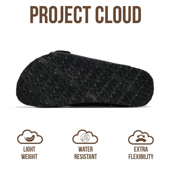 Project Cloud Women's | 100% Genuine Leather Women Flat Sandals | ProjectPlush | Lightweight | Non-Slip - Santorini - Project Cloud - Sandals -Shop Project Cloud premium footwear Now!