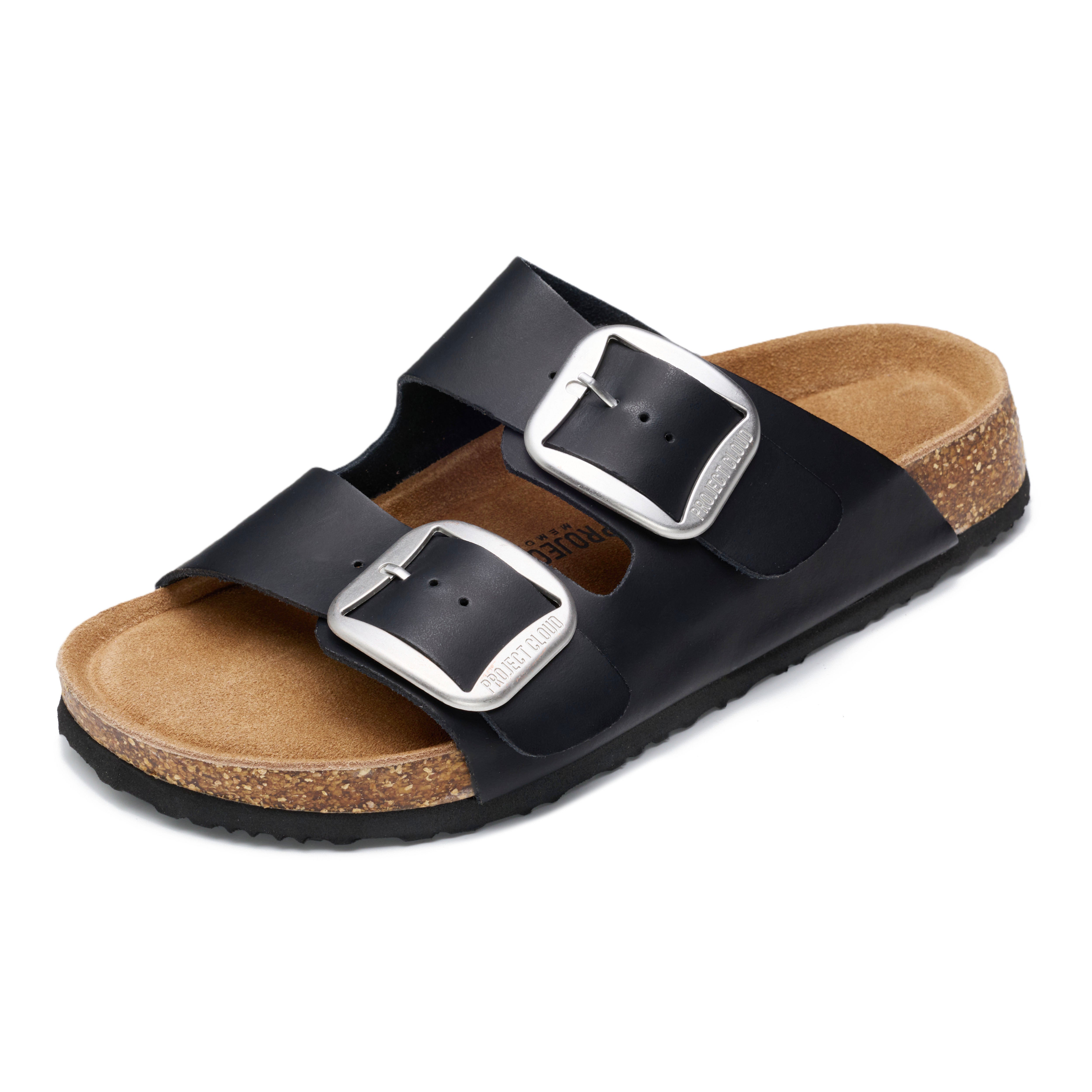Project Cloud Women's | 100% Genuine Leather Women Flat Sandals | ProjectPlush | Lightweight | Non-Slip - Santorini - Project Cloud - Sandals -Shop Project Cloud premium footwear Now!