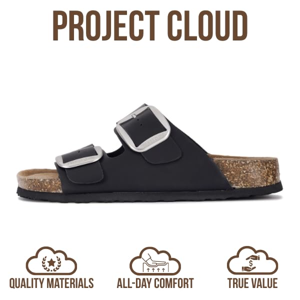 Project Cloud Women's | 100% Genuine Leather Women Flat Sandals | ProjectPlush | Lightweight | Non-Slip - Santorini - Project Cloud - Sandals -Shop Project Cloud premium footwear Now!