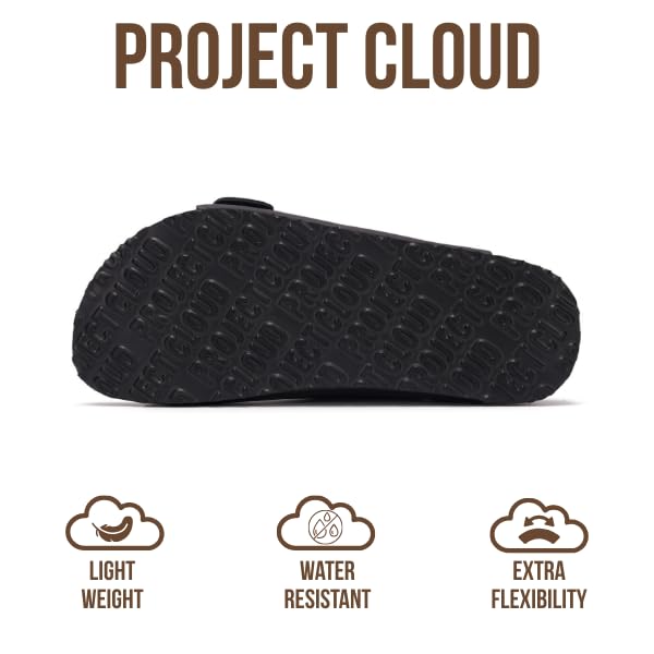 Project Cloud Women's | 100% Genuine Leather Women Flat Sandals | ProjectPlush | Lightweight | Non-Slip - Santorini - Project Cloud - Sandals -Shop Project Cloud premium footwear Now!