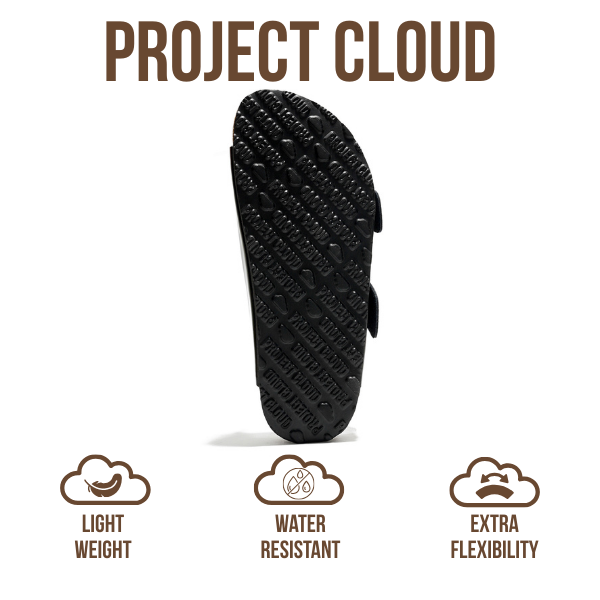 Project Cloud | "Santorini" Women Flat Sandals | 100% Genuine Leather | ProjectPlush | Lightweight | Non-Slip