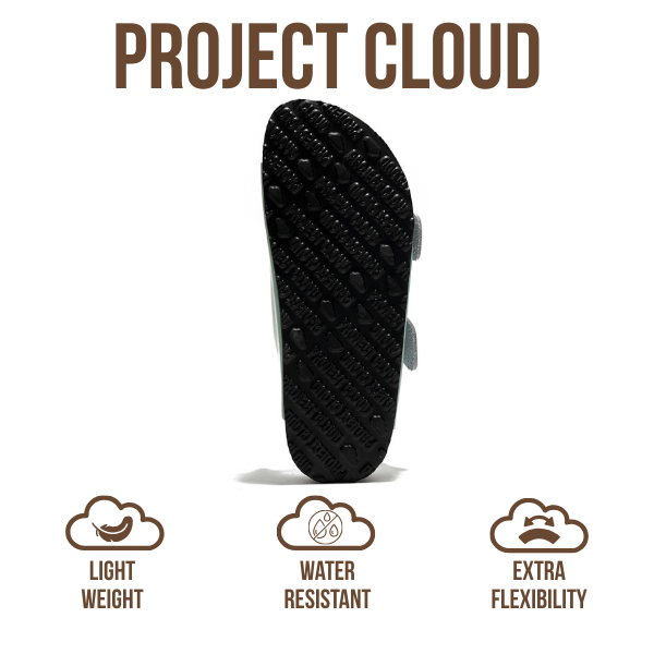 Project Cloud | "Santorini" Women Flat Sandals | 100% Genuine Leather | ProjectPlush | Lightweight | Non-Slip