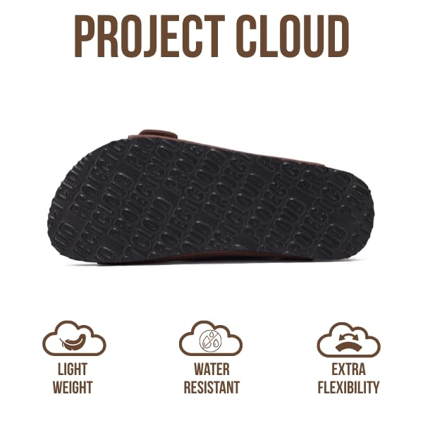 Project Cloud Women's | 100% Genuine Leather Women Flat Sandals | ProjectPlush | Lightweight | Non-Slip - Santorini - Project Cloud - Sandals -Shop Project Cloud premium footwear Now!