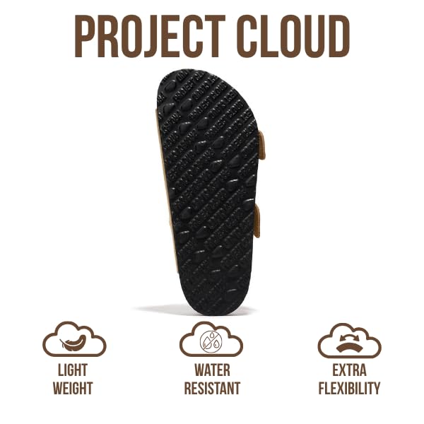Project Cloud Women's | 100% Genuine Leather Women Flat Sandals | ProjectPlush | Lightweight | Non-Slip - Santorini - Project Cloud - Sandals -Shop Project Cloud premium footwear Now!