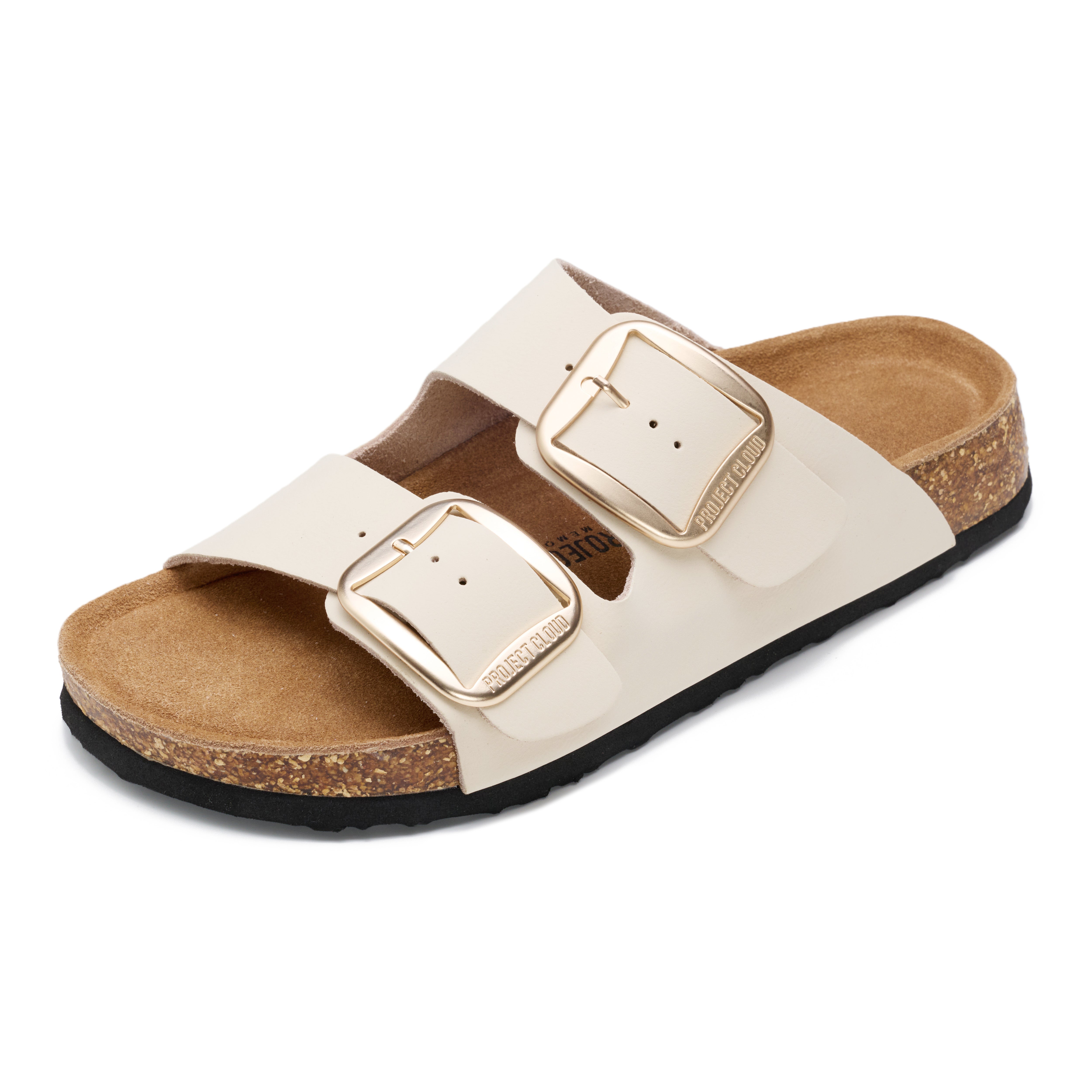 Project Cloud Women's | 100% Genuine Leather Women Flat Sandals | ProjectPlush | Lightweight | Non-Slip - Santorini - Project Cloud - Sandals -Shop Project Cloud premium footwear Now!