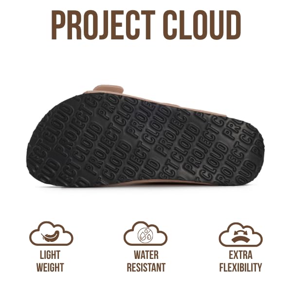 Project Cloud Women's | 100% Genuine Leather Women Flat Sandals | ProjectPlush | Lightweight | Non-Slip - Santorini - Project Cloud - Sandals -Shop Project Cloud premium footwear Now!