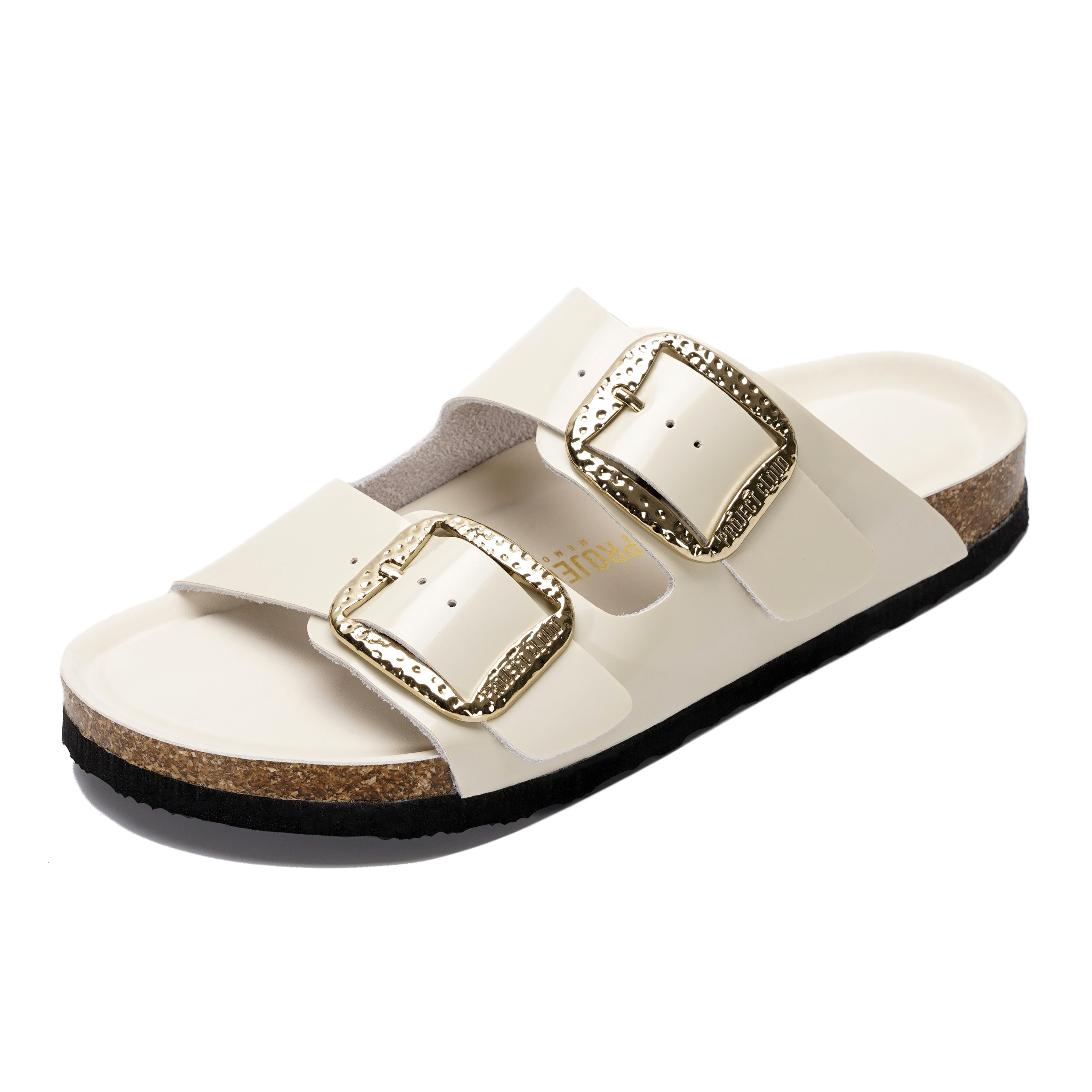 Project Cloud Women's | 100% Genuine Leather Women Flat Sandals | ProjectPlush | Lightweight | Non-Slip - Santorini