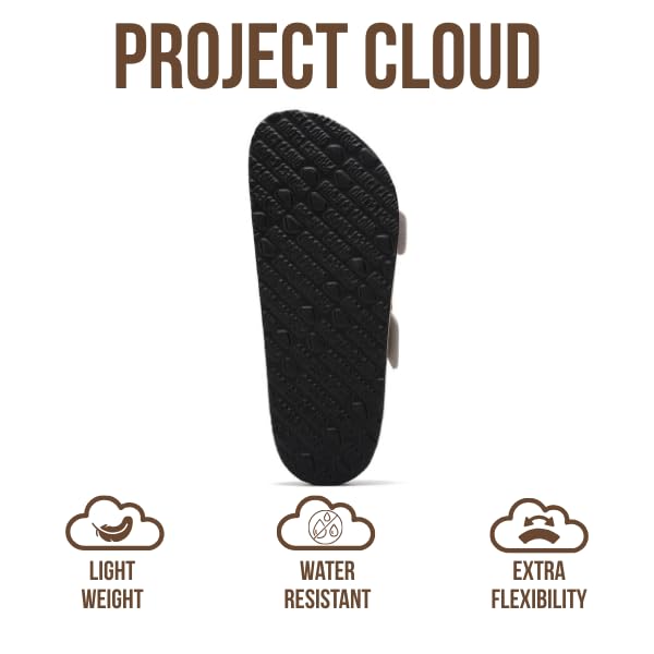 Project Cloud Women's | 100% Genuine Leather Women Flat Sandals | ProjectPlush | Lightweight | Non-Slip - Santorini