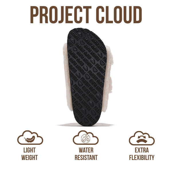 Project Cloud | "Santorini" Women Flat Sandals | 100% Genuine Leather | ProjectPlush | Lightweight | Non-Slip
