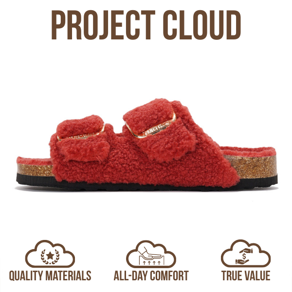 Project Cloud Women's | 100% Genuine Leather Women Flat Sandals | ProjectPlush | Lightweight | Non-Slip - Santorini - Project Cloud - Sandals -Shop Project Cloud premium footwear Now!