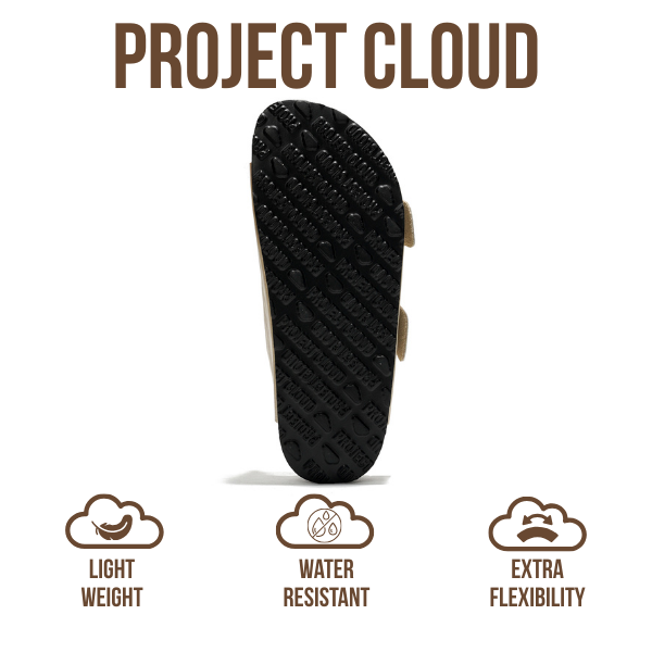 Project Cloud | "Santorini" Women Flat Sandals | 100% Genuine Leather | ProjectPlush | Lightweight | Non-Slip