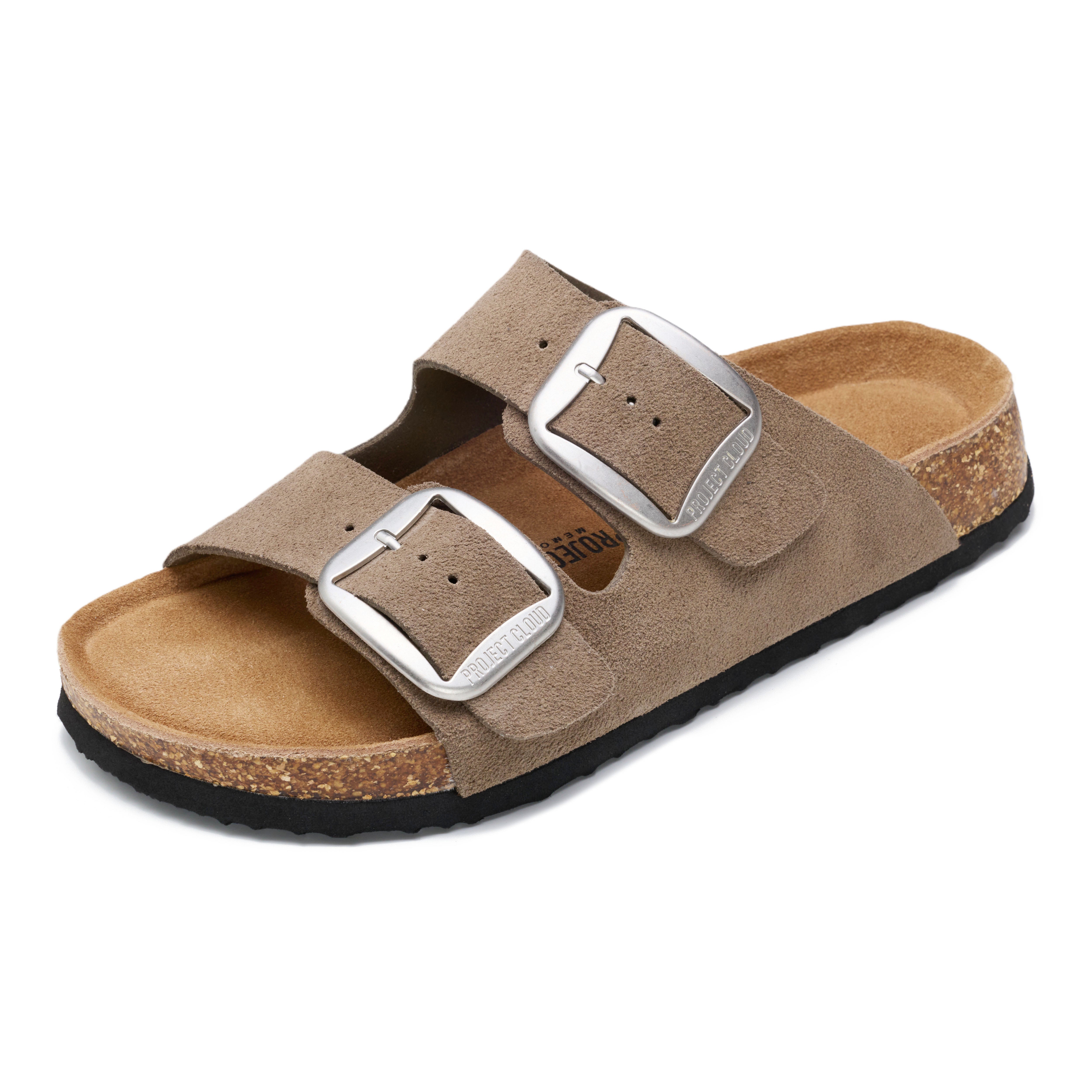 Project Cloud Women's | 100% Genuine Leather Women Flat Sandals | ProjectPlush | Lightweight | Non-Slip - Santorini - Project Cloud - Sandals -Shop Project Cloud premium footwear Now!