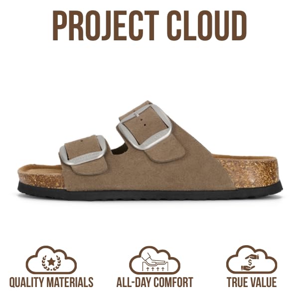 Project Cloud Women's | 100% Genuine Leather Women Flat Sandals | ProjectPlush | Lightweight | Non-Slip - Santorini - Project Cloud - Sandals -Shop Project Cloud premium footwear Now!